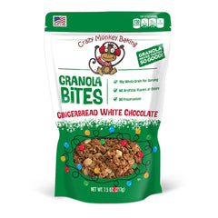 7.5 oz. Crazy Monkey Gingerbread White Chocolate Granola Bites