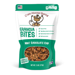 7.5 oz. Crazy Monkey Mint Chocolate Chip Granola Bites