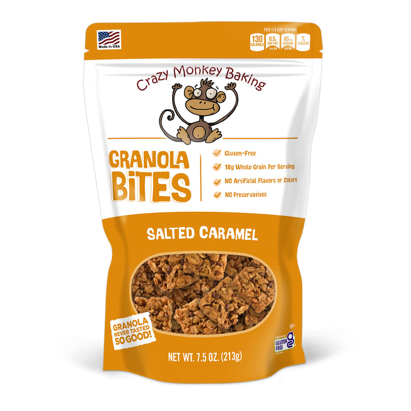 7.5 oz. Crazy Monkey Salted Caramel Granola Bites